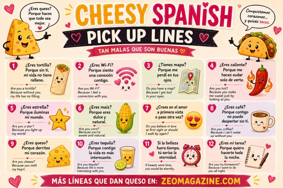 Cheesy Spanish Pick Up Lines
