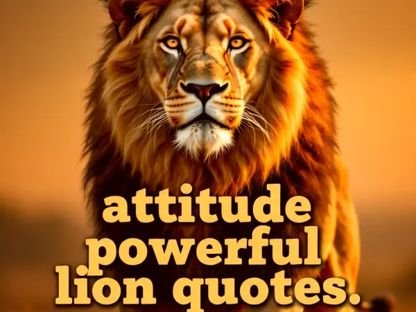 Attitude Powerful Lion Quotes