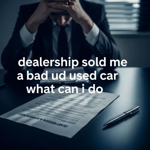 Dealership Sold Me A Bad Used Car What Can I Do