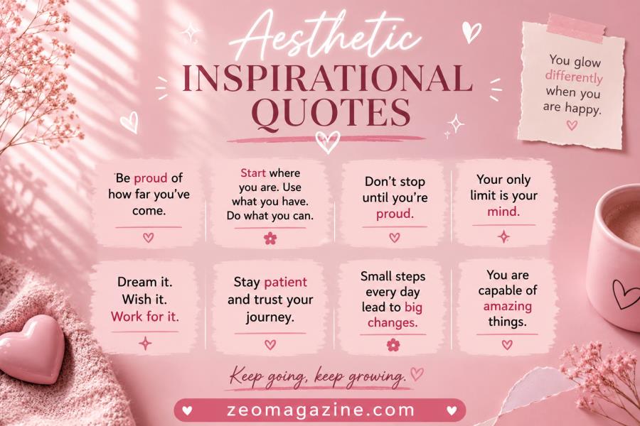 Aesthetic Inspirational Quotes Pink